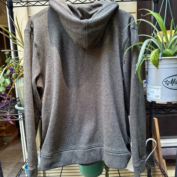 SONOMA Forest Green Men's Hoodie Size L Henley Button Up 2 Pockets Warm dadcore - Picture 8 of 12